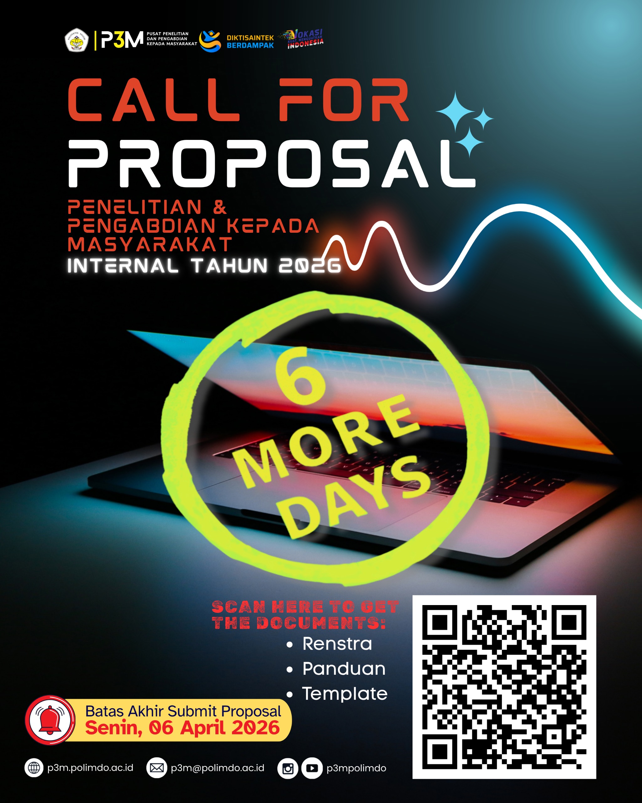 Friendly Reminder: Batas Akhir Call Proposal Penelitian dan Pengabdian kepada Masyarakat Internal Pendanaan PNBP Tahun 2026 