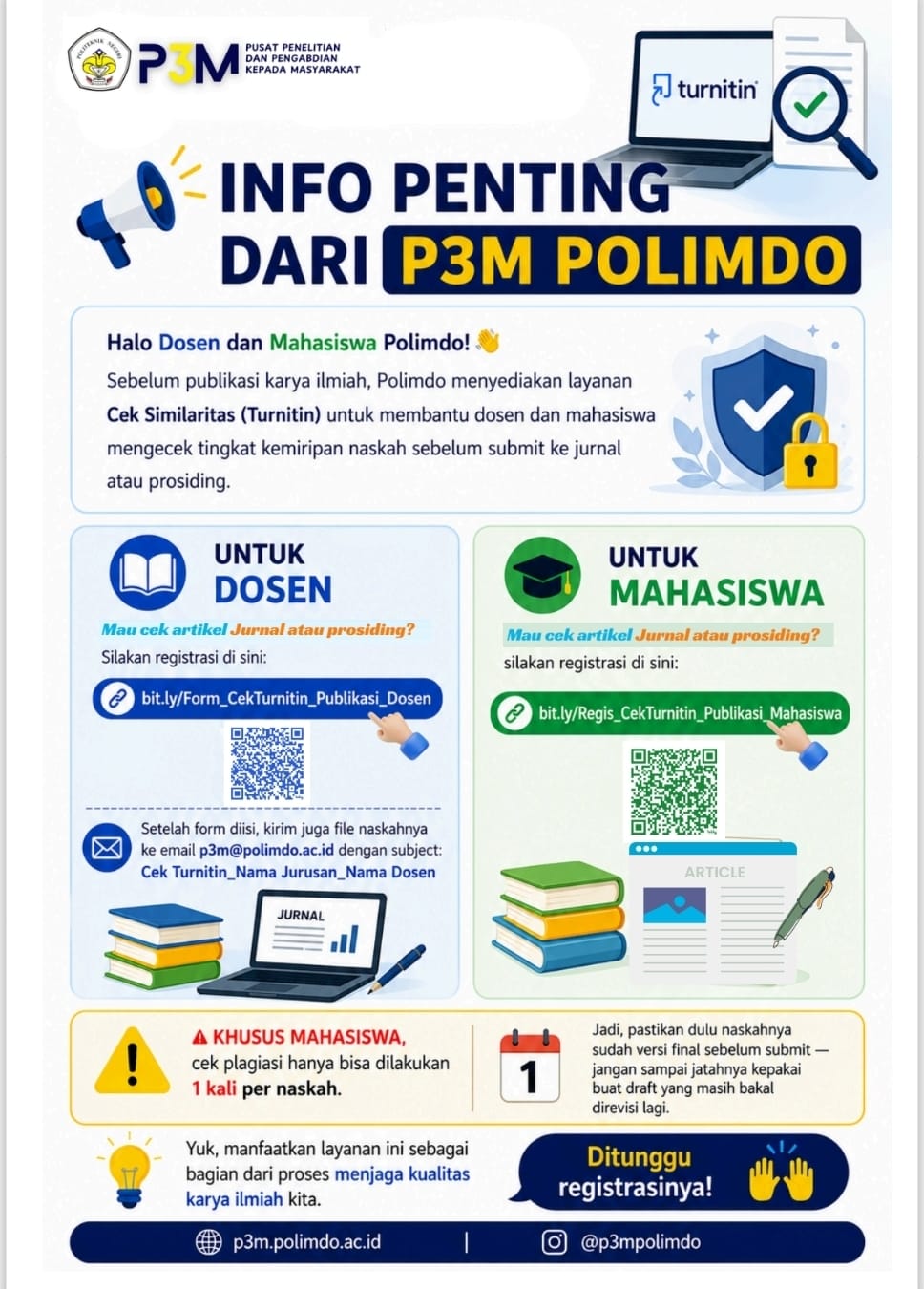 📢 INFO PENTING DARI P3M POLIMDO